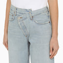 Jeans distrutti in denim azzurro