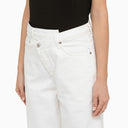 Agolde Milk White Denim Deconstructed Jeans