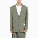 Maison Mihara Yasuhiro Single Breasted Khaki Jacket In Technical Fabric - Balardi