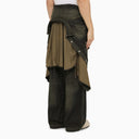 Maison Mihara Yasuhiro jeans in denim largo con cintura a camicia integrata