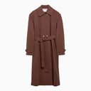 Harris Wharf London Trench Coat Marron à Double Boutonnage AVEC CEENTURE