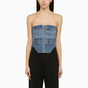 Dion Lee Blue Denim Top With Zip