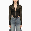 Dion Lee Black Cotton Corset Shirt