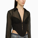 Dion Lee Black Cotton Corset Shirt
