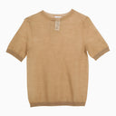 Acne Studios Caramel Beige Trasparent Sweater In Wool Blend