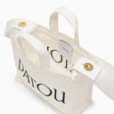 Patou White Cotton Handbag With Logo