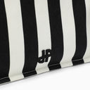 Patou White/Black Striped Cotton Handbag