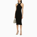 Andreādamo Sculpting Black Sleeveless Midi Dress