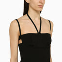 Vestito midi e allungamento nero Andreādamo