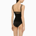 Andreādamo Black Draped Top In Viscose Blend