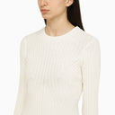 Loulou Studio White Ribbed Silk Blend Mini Dress