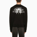 Amiri Black Cotton Crewneck Sweatshirt With Logo Print