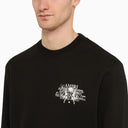 Amiri Black Cotton Crewneck Sweatshirt With Logo Print