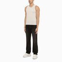 Amiri Beige Cotton And Linen Tank Top