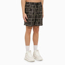 Amiri Black Silk Bermuda Shorts With Print