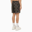 Amiri Black Silk Bermuda Shorts With Print