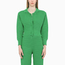 Art Essay Green Knitted Cardigan White Knitted Cardigan - Balardi