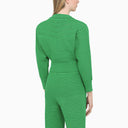 Art Essay Green Knitted Cardigan White Knitted Cardigan - Balardi