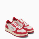 Autry Medalist Beige/Red Suede Trainer - Balardi
