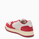 Autry Medalist Beige/Red Suede Trainer - Balardi