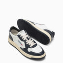 Autry White/Blue Leather Medalist Low Top Sneakers - Balardi