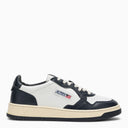 Autry White/Blue Leather Medalist Low Top Sneakers