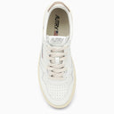 Autry Medalist White/Gold Leather Trainer