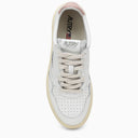 Autry White/Pink Leather Medalist Sneakers - Balardi