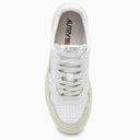 Medaglia in pelle bianca auttrica sneaker top bassa