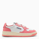 Autry Medalist Sneakers In White/Lobster Leather - Balardi