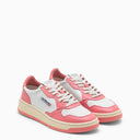 Autry Medalist Sneakers In White/Lobster Leather - Balardi