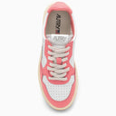 Autry Medalist Sneakers In White/Lobster Leather - Balardi