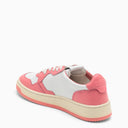 Autry Medalist Sneakers In White/Lobster Leather - Balardi