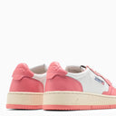 Autry Medalist Sneakers In White/Lobster Leather - Balardi