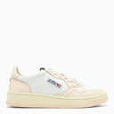 Autry Medalist Sneakers In White/Nude Leather - Balardi