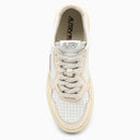 Autry Medalist Sneakers In White/Nude Leather - Balardi