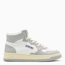 Autry Medalist Mid Sneakers In White/Light Grey Leather - Balardi