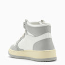 Autry Medalist Mid Sneakers In White/Light Grey Leather - Balardi