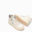 Autry Medalist Mid White/Nude Trainer