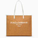 Dolce&Gabbana Large Honey Coloured Shopping Bag With Logo