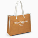 Dolce&Gabbana Large Honey Coloured Shopping Bag With Logo