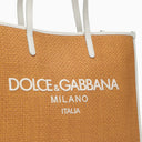 Dolce&Gabbana Large Honey Coloured Shopping Bag With Logo