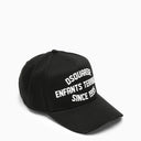 Dsquared2 Black Visor Hat With Logo Inscription