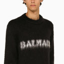 Balmain Black Mohair Crew Neck Jumper