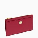 Dolce&Gabbana Cyclamen Pink Dauphine Leather Zipped Card Holder