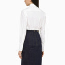 Patou White Cropped Shirt With Bow