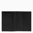 Dolce&Gabbana Black Leather Passport Holder With Logoed Plaque
