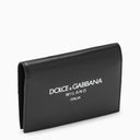 Dolce & Gabbana Black Calfskin Passport Holding con logo