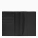 Dolce & Gabbana Black Calfskin Passport Holding con logo