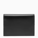 Dolce & Gabbana Black Calfskin Passport Holding con logo